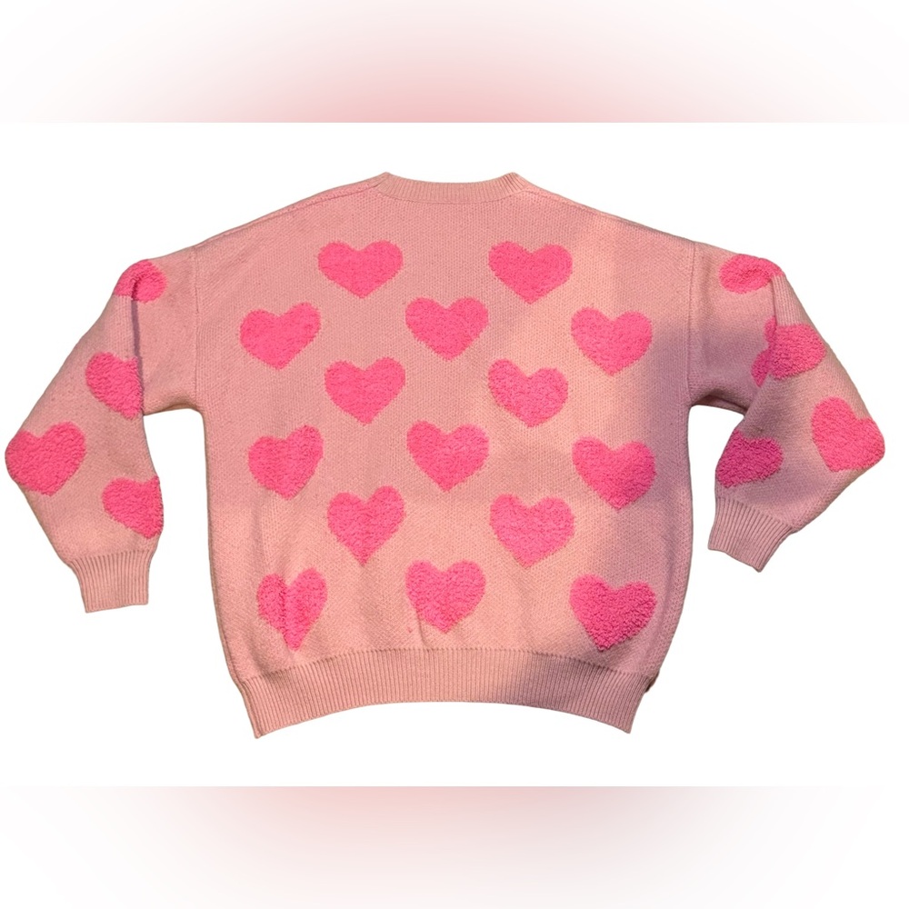 Pink Heart Pattern Sweater - Picture 5 of 12